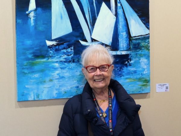 Salon Art Capital. Grand Palais Éphémère. 2023 Tableau : 'Régate outreme'